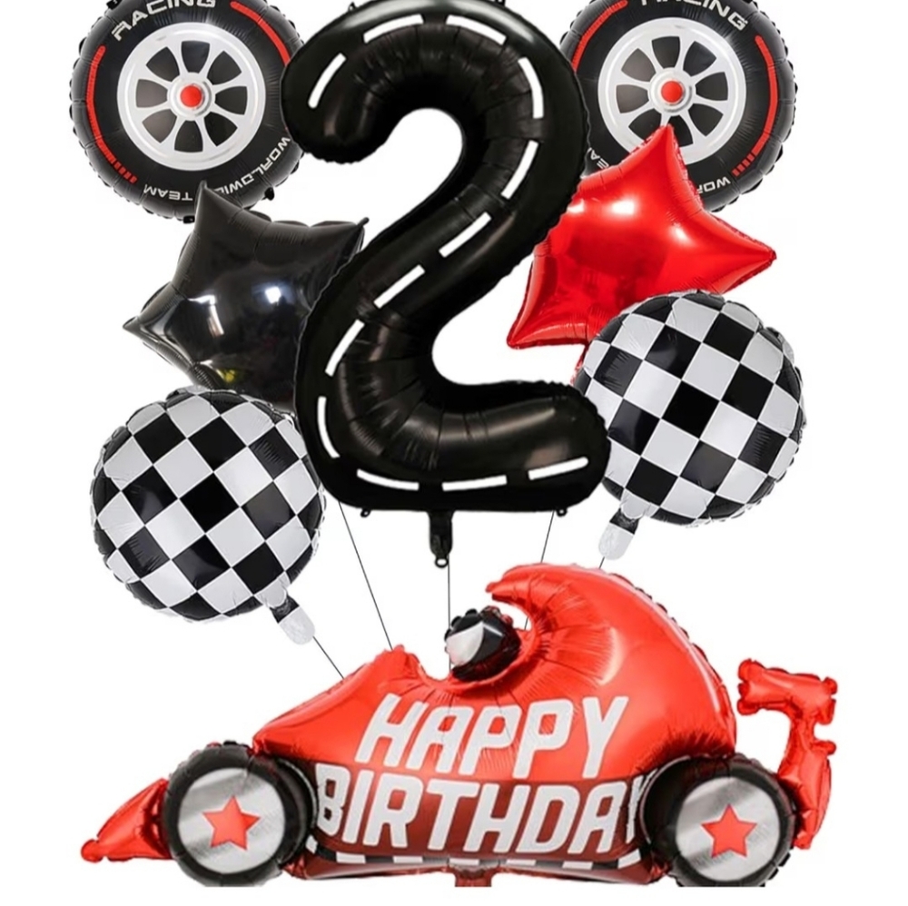 Speedy Racing Car Balloon Set - Red and Black